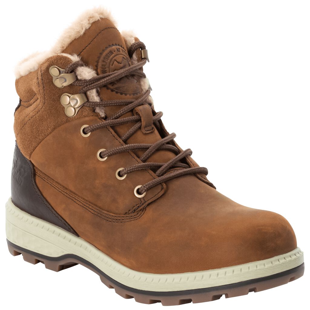 Jack Wolfskin JACK WT MID Női Téli Cipő Barna/Fehér - EYOMJU-524